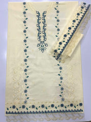 Embroidered Cream Lawn 2PCS Suit