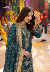 Luxury Black & Zinc  embroided 3 Pcs suit