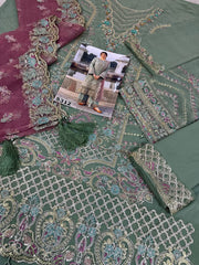 Luxury Dark  Pista Embroided Suits 3PCS