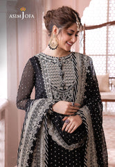 Premium Black Silver Embroidered Lawn 3PCS Suit