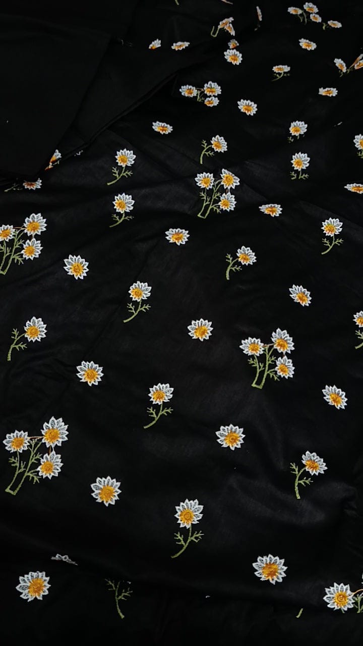Embroidered Black  Lawn 2PCS Suit