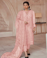 Luxury 5 Colours Green Embroided 3pcs suit