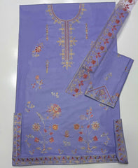 Embroidered Blooom Purple Lawn 2PCS Suit
