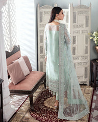 Luxury Silver Pista  Embroidered 3PCS Suit