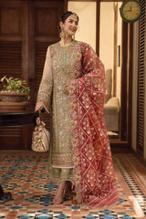 Luxury Golden  Embroided 3pcs suit