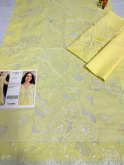 Luxury Embroidered Yellow  Lawn 2PCS Suit