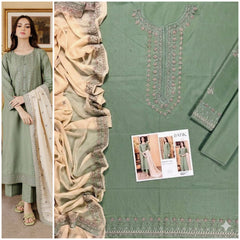 Embroidered Pista Lawn 3PCS Suit