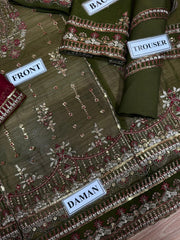 Mehroon & Mehdi  Embroided Suits 3PCS
