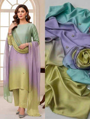 Multi Plain Printed Suits 3PCS