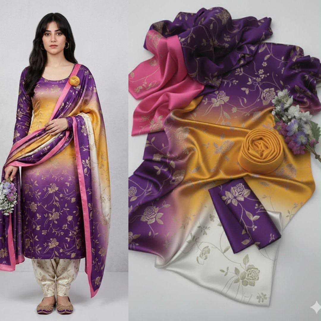 Multi Fade Design Printed Suits  3PCS