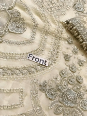 Premium White  Embroidered  3PCS Suit