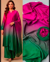 Multi Plain Printed Suits 3PCS