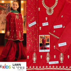 Carrot Red Lawn Kids  – 3 Piece Suit