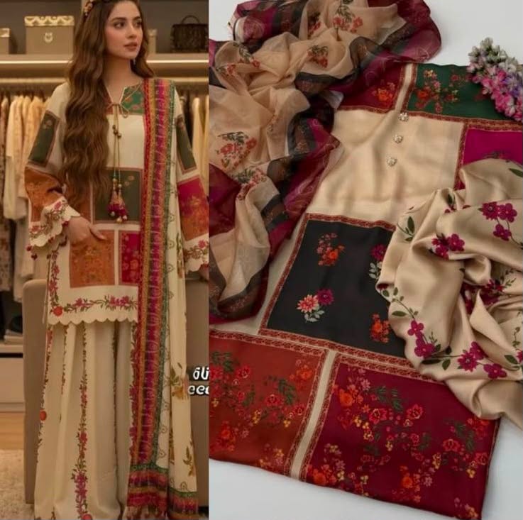 Careem Multi Design Printed Suits  3PCS