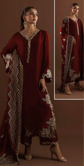 Luxury  Embroidered Lawn 3PCS Suit