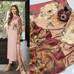 Baby Pink Printed Suits  3PCS