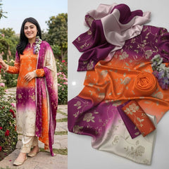 Multi Fade Design Printed Suits  3PCS