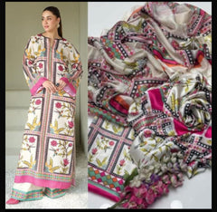 Multi Box Design Printed Suits  3PCS