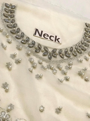 Premium White  Embroidered  3PCS Suit