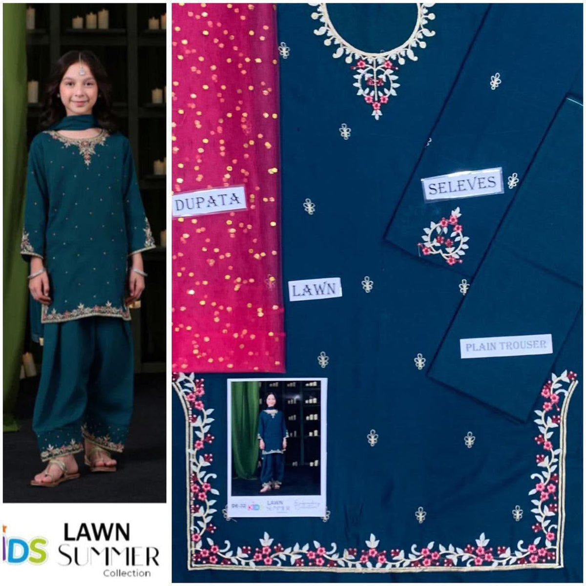 Zinc  Blue Lawn Kids  – 3 Piece Suit