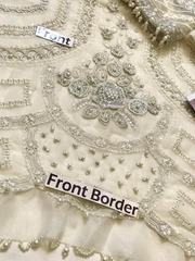 Premium White  Embroidered  3PCS Suit