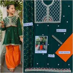 Green & Orange Lawn Kids  – 3 Piece Suit