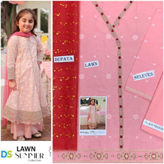 Baby Pink Lawn Kids  – 3 Piece Suit