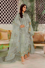 Luxury Pink & Silver Embroided Suits 3PCS