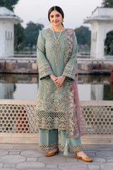 Luxury Dark  Pista Embroided Suits 3PCS