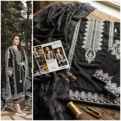 Embroidered Black Lawn 3PCS Suit