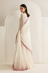 Luxury Pink Dotted   Embroidered Lawn 3PCS Suit
