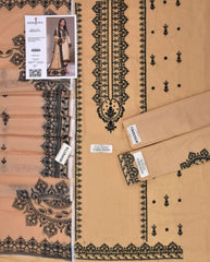 Embroidered Beige & Black Lawn 3PCS Suit