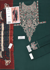 Embroidered Green & Maroon Lawn 3PCS Suit