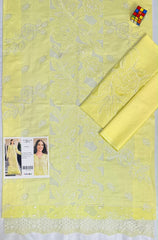 Luxury Embroidered Yellow  Lawn 2PCS Suit