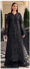 Luxury Embroidered Pure Black  Lawn 2PCS Suit