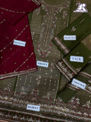 Mehroon & Mehdi  Embroided Suits 3PCS