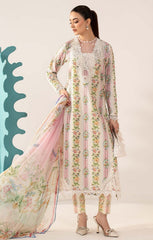 Luxury Cream Multi  embroided 3 Pcs suit