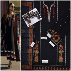 Embroidered Black Lawn 3PCS Suit