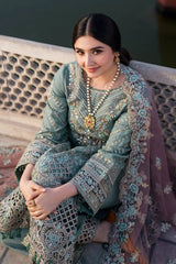 Luxury Dark  Pista Embroided Suits 3PCS