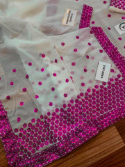 Luxury Pink Dotted   Embroidered Lawn 3PCS Suit