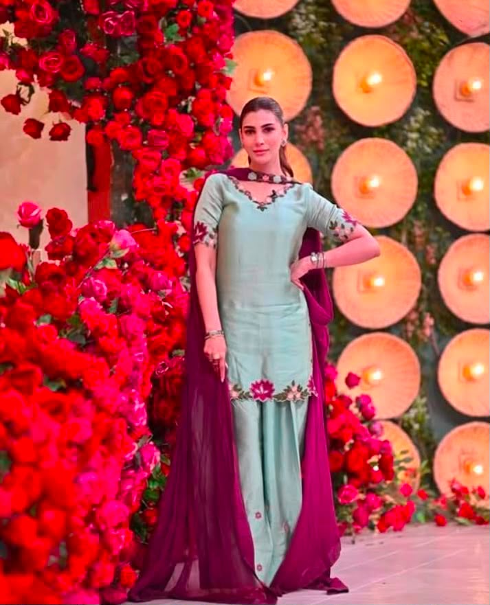 Sea Green Embroided Suits 3PCS